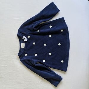 first impressions velour polkadot long sleeve swing top 24 months baby girl